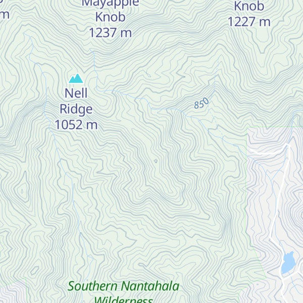 Map of Little Nell Knob