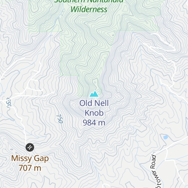 Map of Old Nell Knob