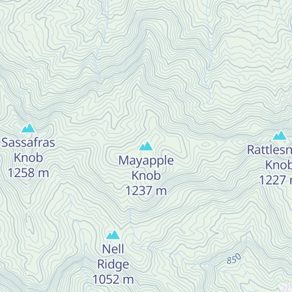 Map of Mayapple Knob