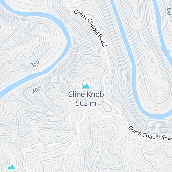 Map of Cline Knob