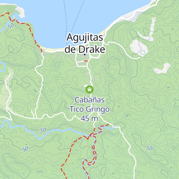 Map of Cabañas Tico Gringo