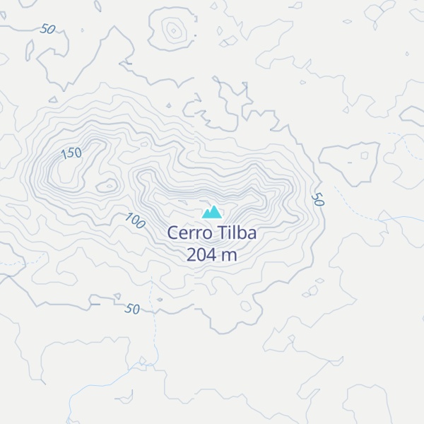 Map of Cerro Tilba