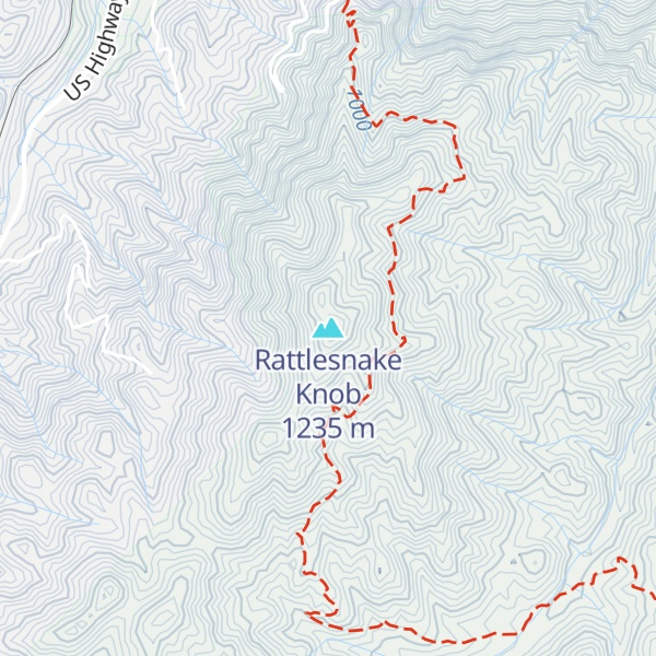 Map of Rattlesnake Knob