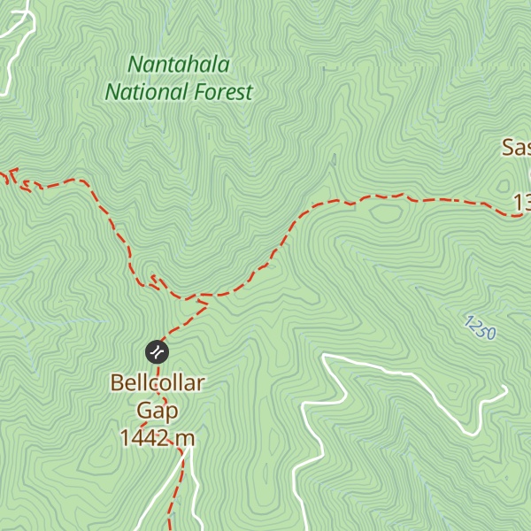 Map of Cheoah Bald