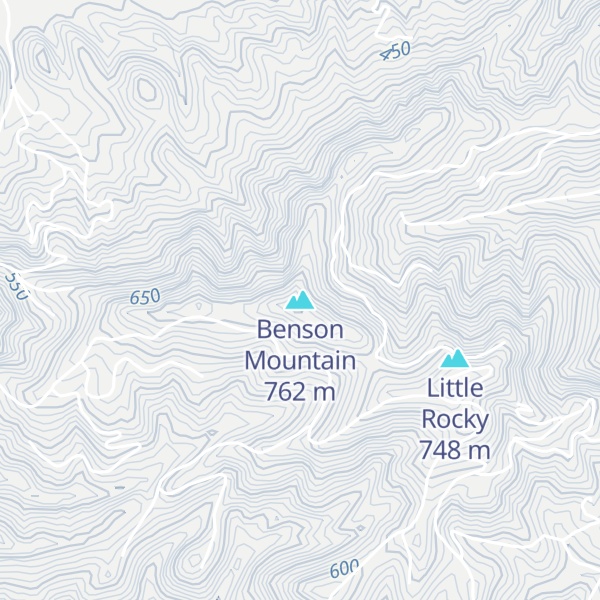 Map of Benson Mountain