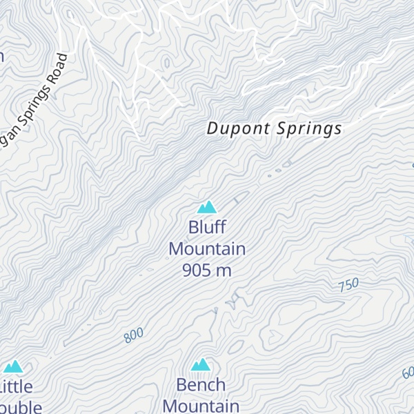 Map of Bluff Mountain