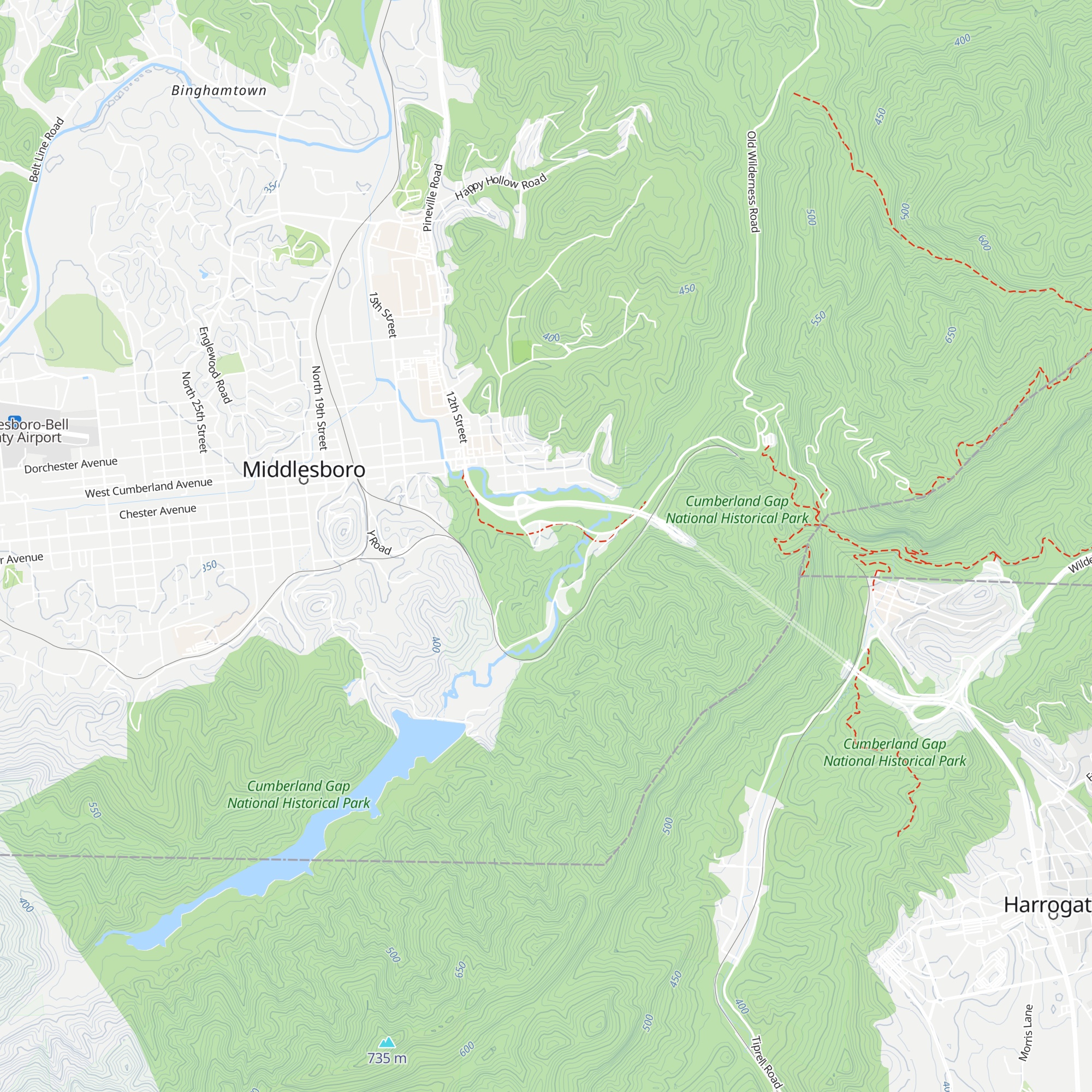 Cumberland Gap National Historical Park Welcome Center map