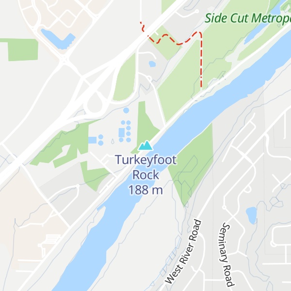 Map of Turkeyfoot Rock