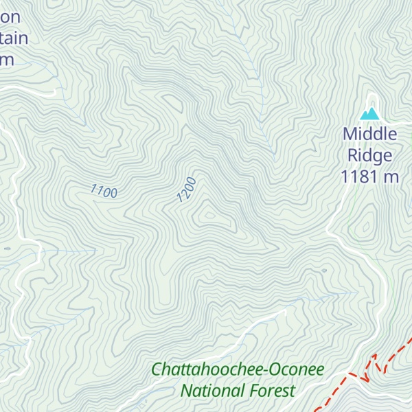 Map of Brier Creek Bald