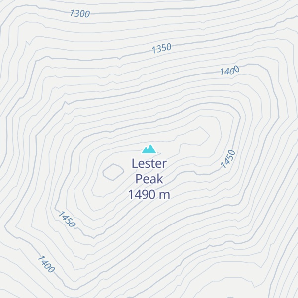 Map of Lester Peak