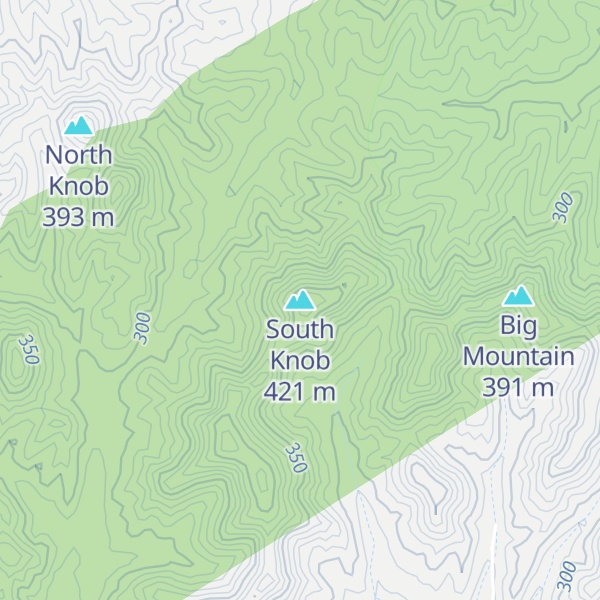 Map of South Knob