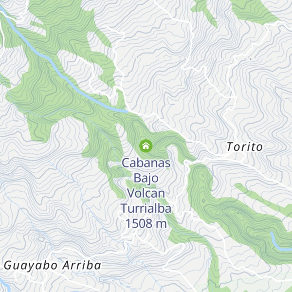 Map of Cabanas Bajo Volcan Turrialba