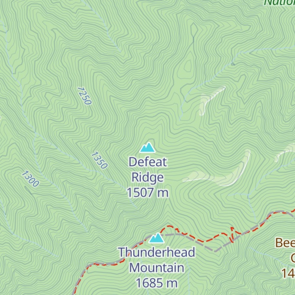 Map of Defeat Ridge