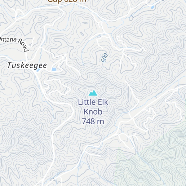 Map of Little Elk Knob