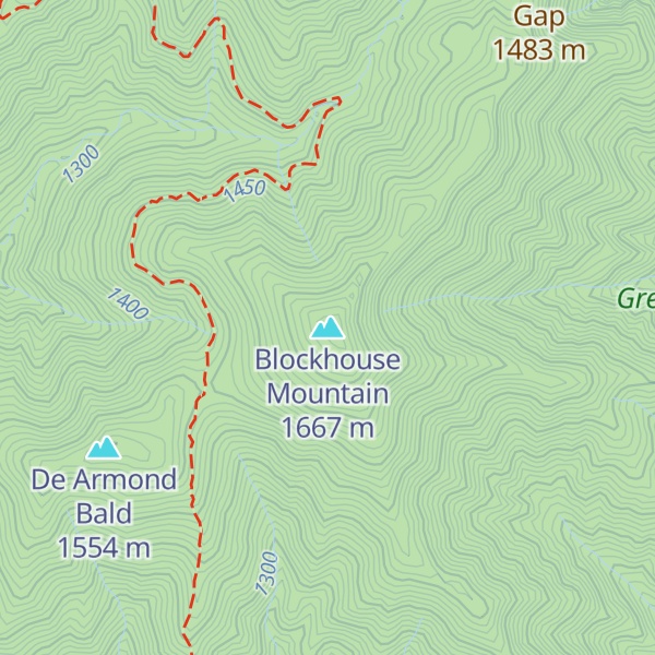 Map of Blockhouse Mountain