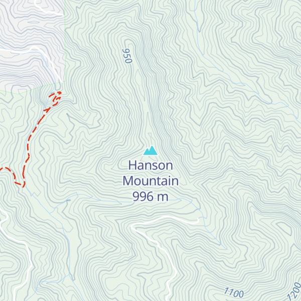 Map of Hanson Mountain