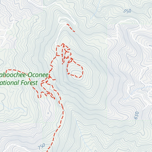 Map of Yonah Mountain