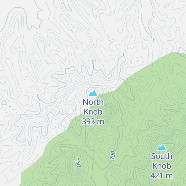 Map of North Knob
