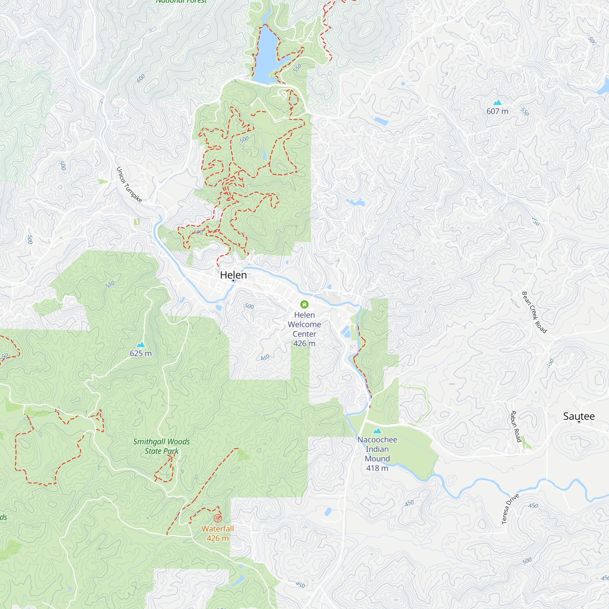 Helen Welcome Center map