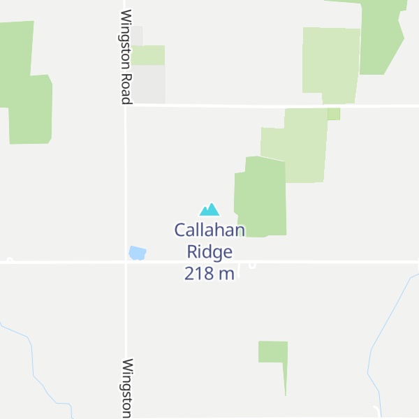 Map of Callahan Ridge