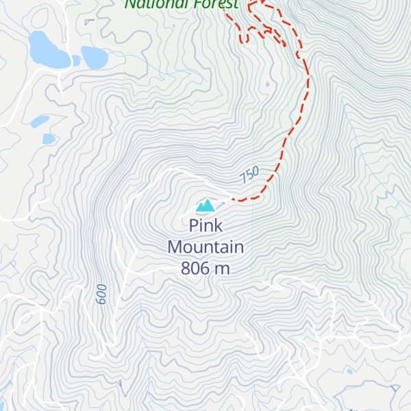 Map of Pink Mountain