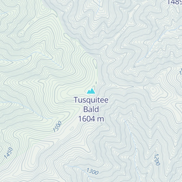 Map of Tusquitee Bald