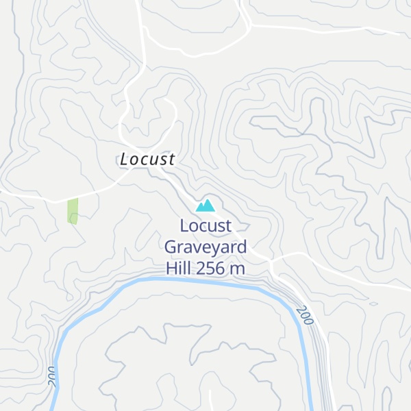 Map of Locust Graveyard Hill