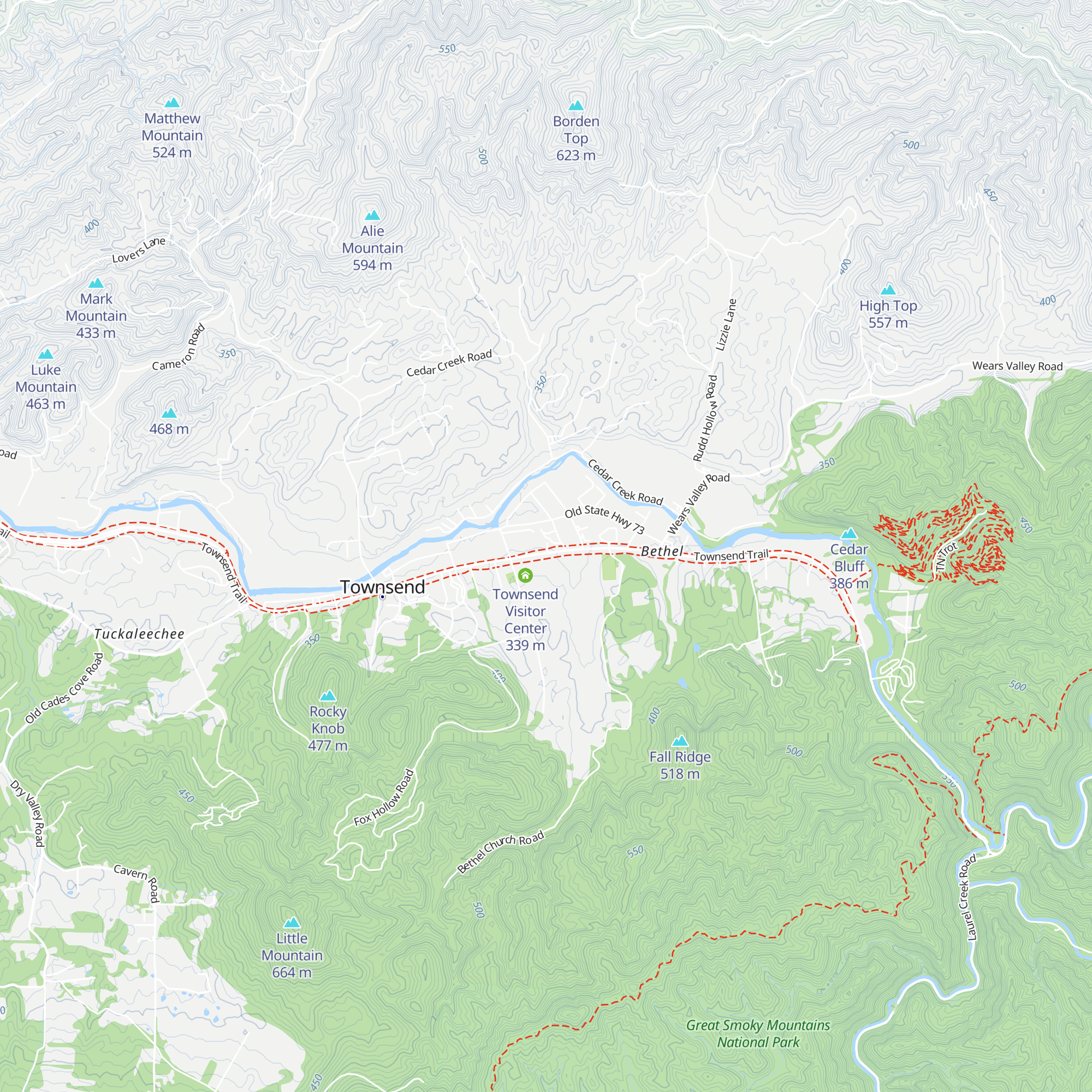 Great Smokies Welcome Center map