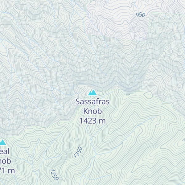 Map of Sassafras Knob