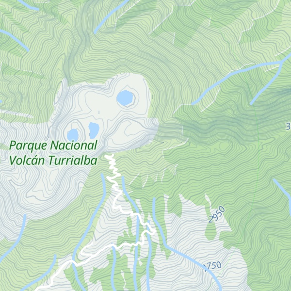 Map of Volcán Turrialba