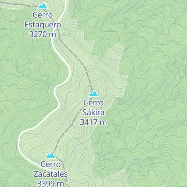 Map of Cerro Sákira