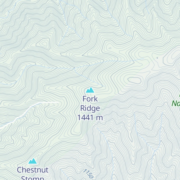 Map of Fork Ridge