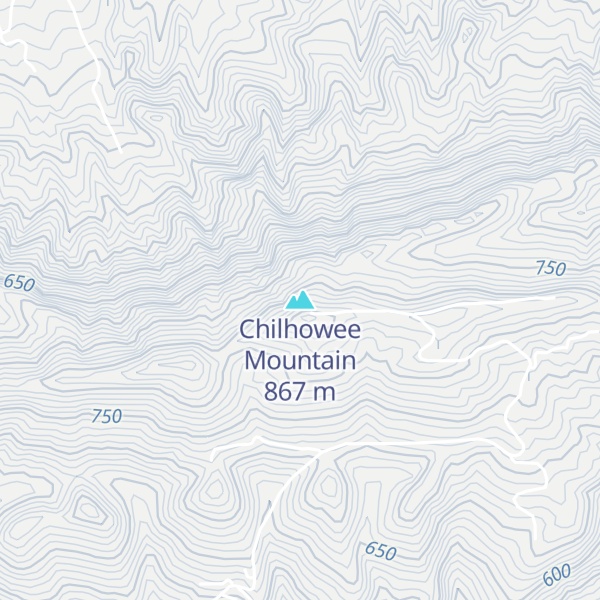 Map of Chilhowee Mountain