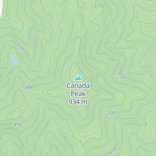 Map of Canada Peak