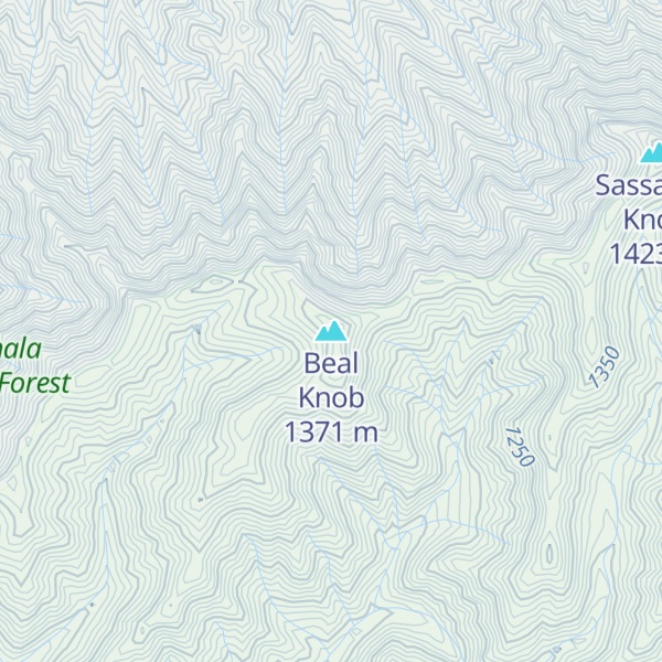 Map of Beal Knob