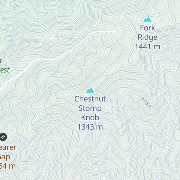 Map of Chestnut Stomp Knob