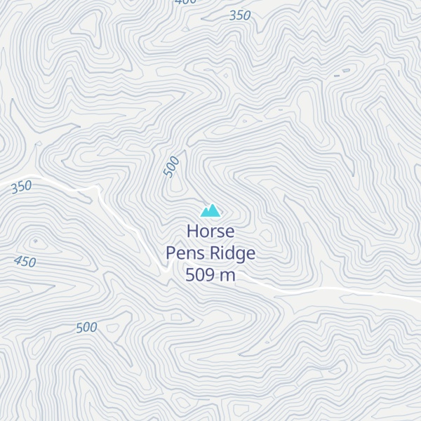 Map of Horse Pens Ridge