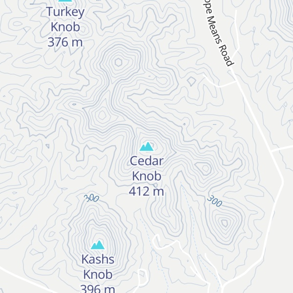 Map of Cedar Knob