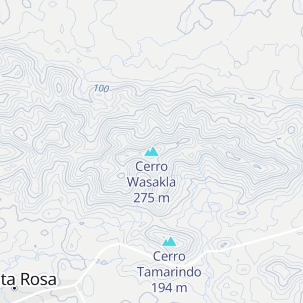 Map of Cerro Wasakla
