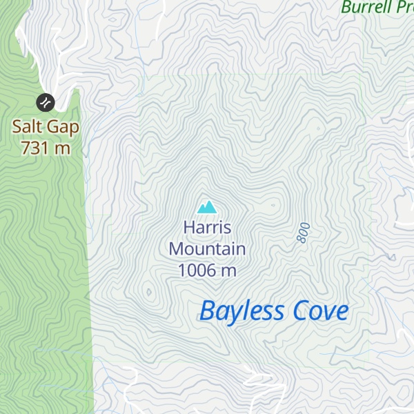 Map of Harris Mountain