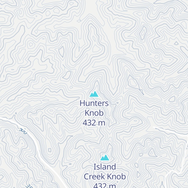 Map of Hunters Knob