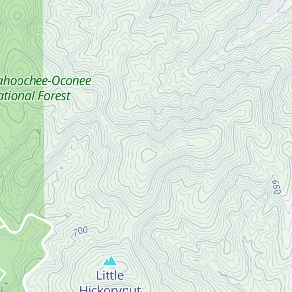 Map of Hickorynut Mountain