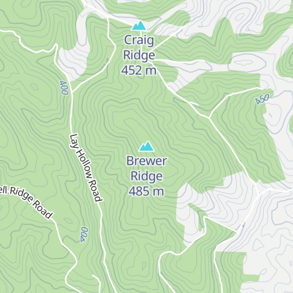 Map of Brewer Ridge