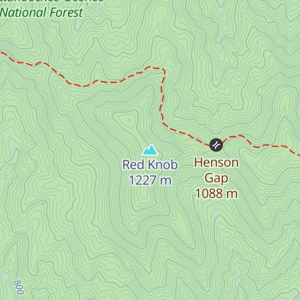 Map of Red Knob