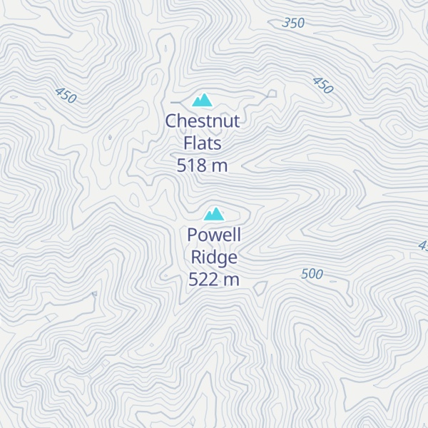 Map of Powell Ridge