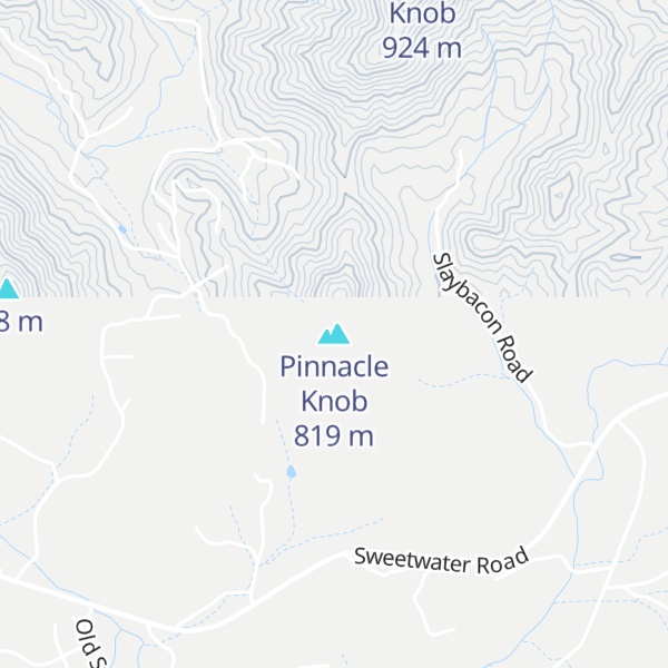 Map of Pinnacle Knob