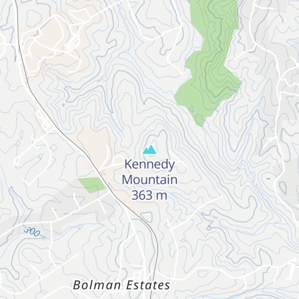 Map of Kennedy Mountain