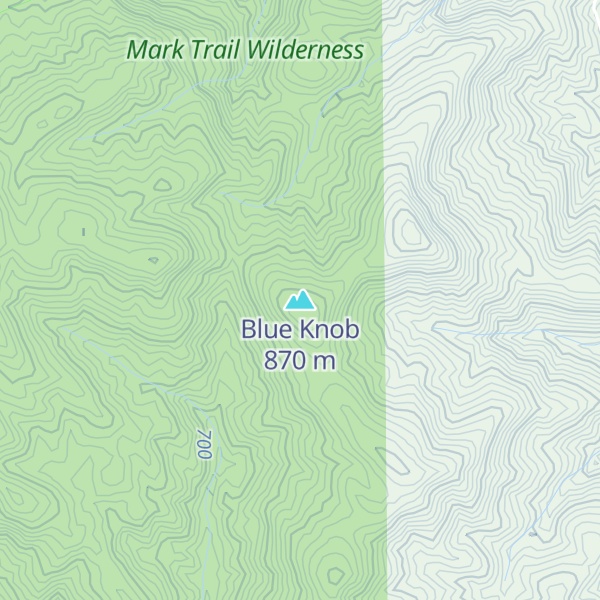 Map of Blue Knob