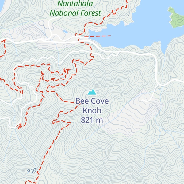 Map of Bee Cove Knob