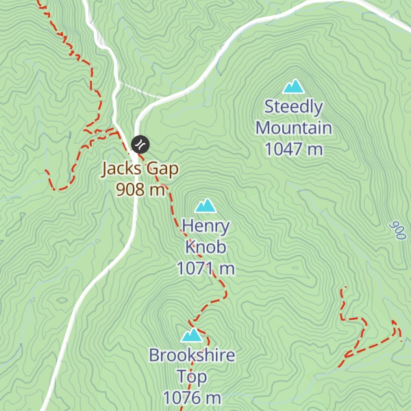 Map of Henry Knob